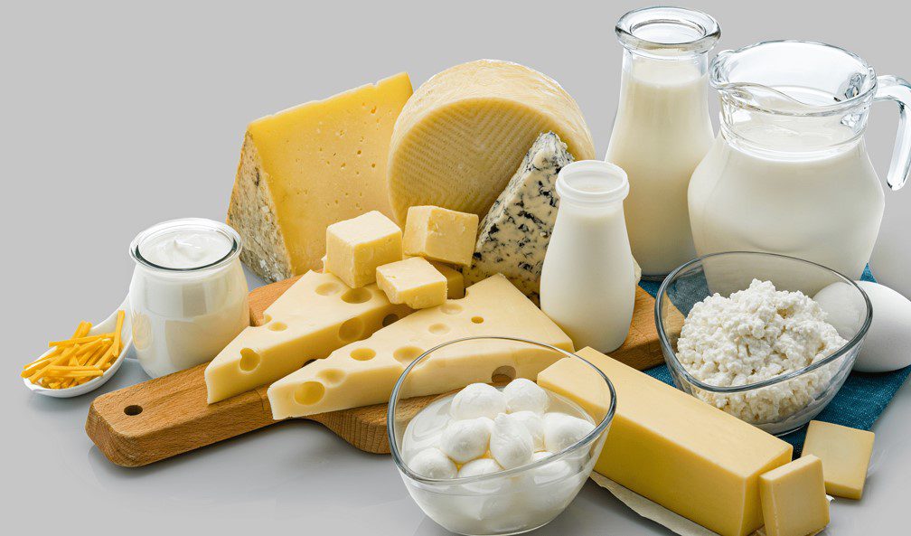 Dairy products including milk, cheese etc
